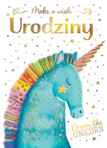 Opakowanie Karnet B6 Urodziny - Jednorożec z gwiazdą