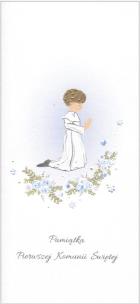 Opakowanie Karnet Komunia DL K22 - Chłopiec modlitwa