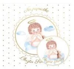 Opakowanie Karnet KW Chrzest Aniołek z misiem