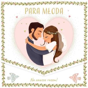 Opakowanie Karnet KW ślub Para w objęciach