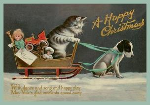 Opakowanie Karnet ST467 B6 + koperta Święta Kot i pies