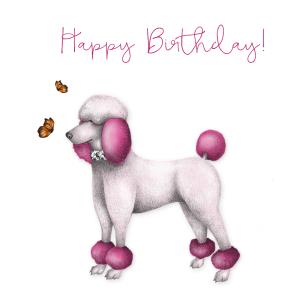 Okładka książki Karnet Swarovski kwadrat CL0307 Urodzinowy pudel