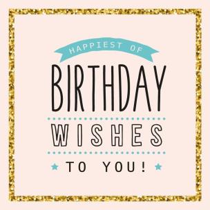 Opakowanie Karnet UK 7960 - Urodziny. Ramka złota