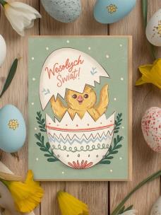 Opakowanie Karnet Wielkanoc - Wesołych Świąt!