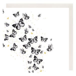 Opakowanie Karnet Złocony kwadrat CL3803_BL Motyle
