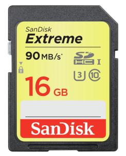 Okładka książki Karta pamięci SanDisk Extreme SDSDXNE-016G-GNCIN (16GB; Class 10)
