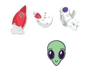 Opakowanie Karteczki memo astro 4szt