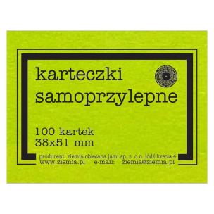 Opakowanie Karteczki samoprzylepne Fluo 38x51mm 100K zielone