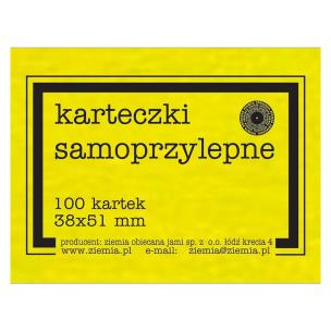 Opakowanie Karteczki samoprzylepne Fluo 38x51mm 100K żółte