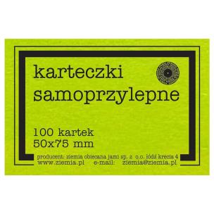 Opakowanie Karteczki samoprzylepne Fluo 50x75mm 100K zielone