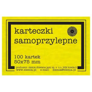 Opakowanie Karteczki samoprzylepne Fluo 50x75mm 100K żółte