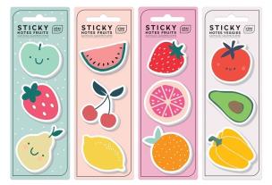 Opakowanie Karteczki samoprzylepne Fruits 75szt mix
