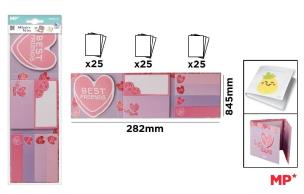 Opakowanie Karteczki samoprzylepne indeksujące 7x25szt