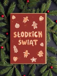 Kartka bożonarodzeniowa / Słodkich Świąt. Wydawca: Nadwyraz. Multiszop.pl Opakowanie Kartka bożonarodzeniowa / Słodkich Świąt