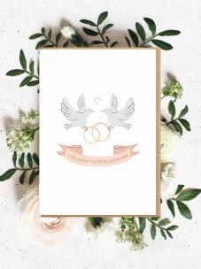 Opakowanie Kartka okolicznościowa Oficjalnie Zaobrączkowani kartka ślubna