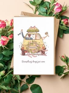 Opakowanie Kartka okolicznościowa Szczęśliwej drogi już czas kartka ślubna