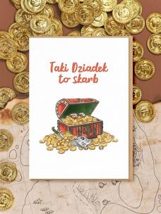 Kartka okolicznościowa TAKI DZIADEK TO SKARB. Wydawca: Nadwyraz. Multiszop.pl Opakowanie Kartka okolicznościowa TAKI DZIADEK TO SKARB