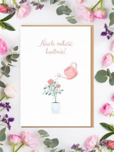 Kartka ślubna NIECH MIŁOŚĆ KWITNIE. Wydawca: Nadwyraz. Multiszop.pl Opakowanie Kartka ślubna NIECH MIŁOŚĆ KWITNIE
