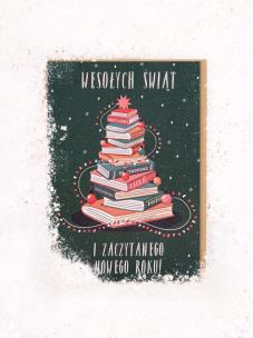 Opakowanie Kartka Wesołych Świąt i zaczytanego Nowego Roku