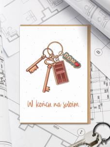 Opakowanie Kartka z okazji nowego mieszkania / W KOŃCU NA SWOIM