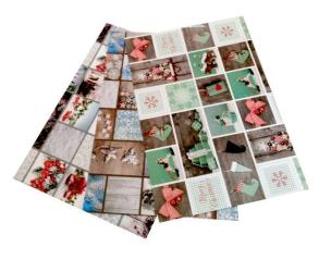 Opakowanie Karton 300g motywy świąteczne 24x34cm 3ark MIX