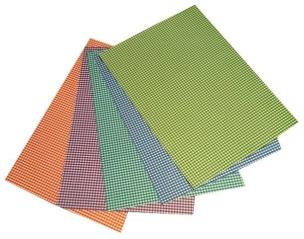 Opakowanie Karton obustronny kratka 300g 24x34cm 5 ark MIX