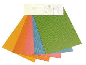 Opakowanie Karton obustronny kropki 300g 24x34cm 5 ark MIX