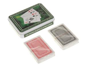 Opakowanie Karty do gry 2 talie w metalowym pudełku