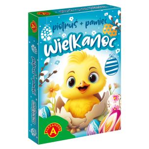 Karty Piotruś +Pamięć Wielkanoc. Wydawca: ALEXANDER GRY. Multiszop.pl Opakowanie Karty Piotruś +Pamięć Wielkanoc