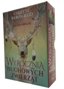 Karty tarot ''Wyrocznia duchowych zwierząt. Autor: Colette Baron-Reid. Multiszop.pl Okładka książki Karty tarot ''Wyrocznia duchowych zwierząt