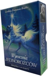 Karty tarot ''Wyrocznia jednorożców. Autor: Cordelia Francesca Brabbs. Multiszop.pl Okładka książki Karty tarot ''Wyrocznia jednorożców