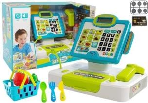 Kasa sklepowa fiskalna dotykowa niebieska. Wydawca: Leantoys. Multiszop.pl Opakowanie Kasa sklepowa fiskalna dotykowa niebieska