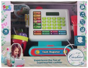 Kasa sklepowa na baterię z akceseriami. Wydawca: Mega Creative. Multiszop.pl Opakowanie Kasa sklepowa na baterię z akceseriami