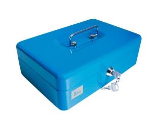 Opakowanie Kasetka metalowa 19,4x14,4x7,5cm niebieska