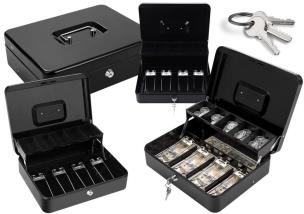 Opakowanie Kasetka na banknoty metalowa czarna