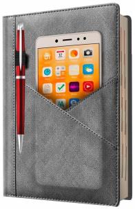 Kelendarz 2025 A5 dzienny z gumką szary. Wydawca: Evena. Multiszop.pl Opakowanie Kelendarz 2025 A5 dzienny z gumką szary