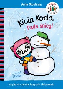 Kicia Kocia. Pada śnieg. Kolorowanka. Autor: Anita Głowińska. Multiszop.pl Okładka książki Kicia Kocia. Pada śnieg. Kolorowanka