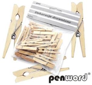 Opakowanie Klamerki drewniane 4,5cm 24szt