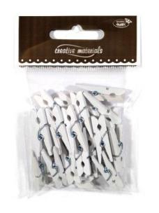 Opakowanie Klamerki drewniane białe 30mm 25szt