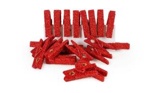 Opakowanie Klamerki ozdobne duże czerwone 20szt