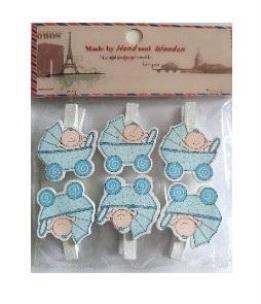 Opakowanie Klamerki ozdobne niemowlęce 6szt