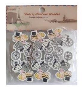 Opakowanie Klamerki ozdobne ślubne 6szt