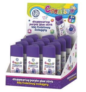 Opakowanie Klej Creativo znikający fioletowy 12g (12szt)ASTRA