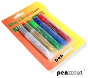 Opakowanie Klej z brokatem 5 kolorów 10ml