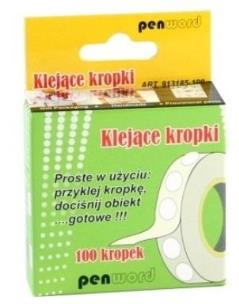 Klejące kropki 100 kropek. Wydawca: PENWORD. Multiszop.pl Opakowanie Klejące kropki 100 kropek