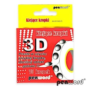 Klejące kropki 3D 75 kropek. Wydawca: PENWORD. Multiszop.pl Opakowanie Klejące kropki 3D 75 kropek