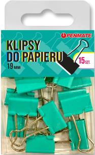 Klipsy do papieru Penmate Turkusowy 19 mm TT8323. Wydawca: Penmate. Multiszop.pl Opakowanie Klipsy do papieru Penmate Turkusowy 19 mm TT8323