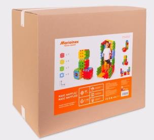 Klocki Konstrukcyjne Maxi Waffle 12el. Wydawca: MARIOINEX. Multiszop.pl Opakowanie Klocki Konstrukcyjne Maxi Waffle 12el
