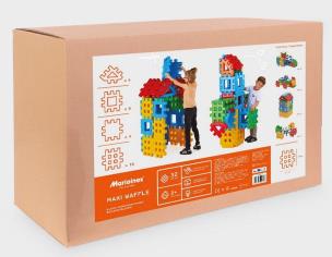 Klocki Konstrukcyjne Maxi Waffle 32el. Wydawca: MARIOINEX. Multiszop.pl Opakowanie Klocki Konstrukcyjne Maxi Waffle 32el