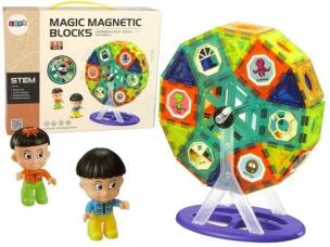 Klocki magnetyczne budowle 3D Diabelski Młyn 71el. Wydawca: Leantoys. Multiszop.pl Opakowanie Klocki magnetyczne budowle 3D Diabelski Młyn 71el